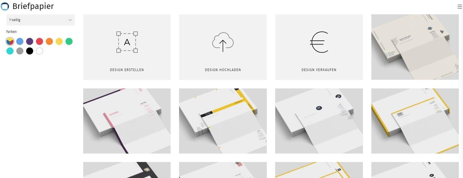 Briefpapier Designer im Online-Printshop