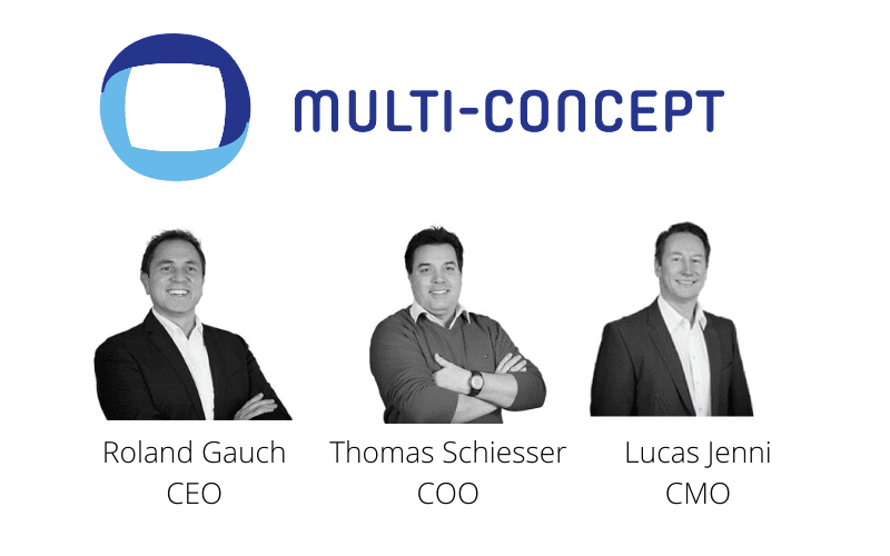 Team der Multi-Concept GmbH Roland Gauch, Thomas Schiesser, Lucas Jenni