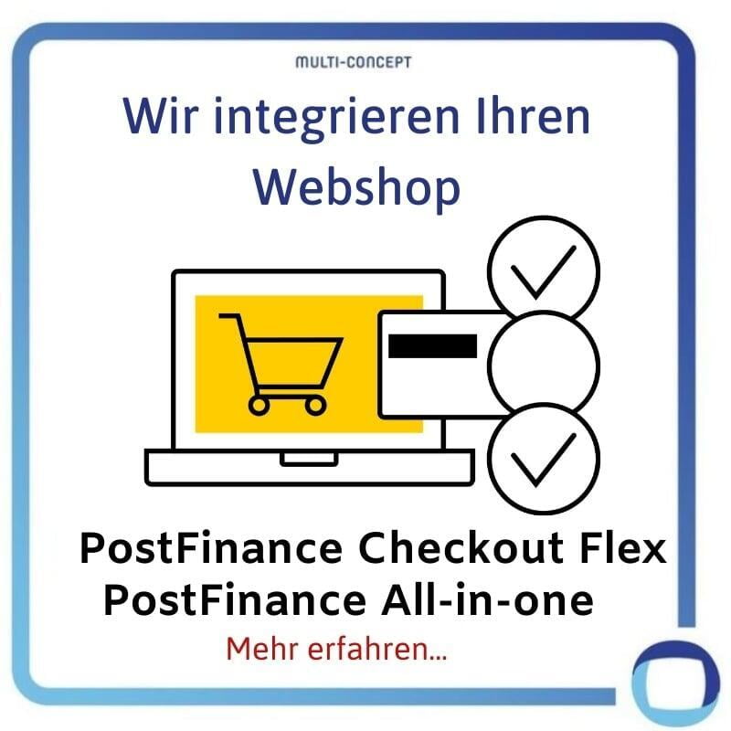 PostFinance Checkout Flex - wir sind Integrationspartner